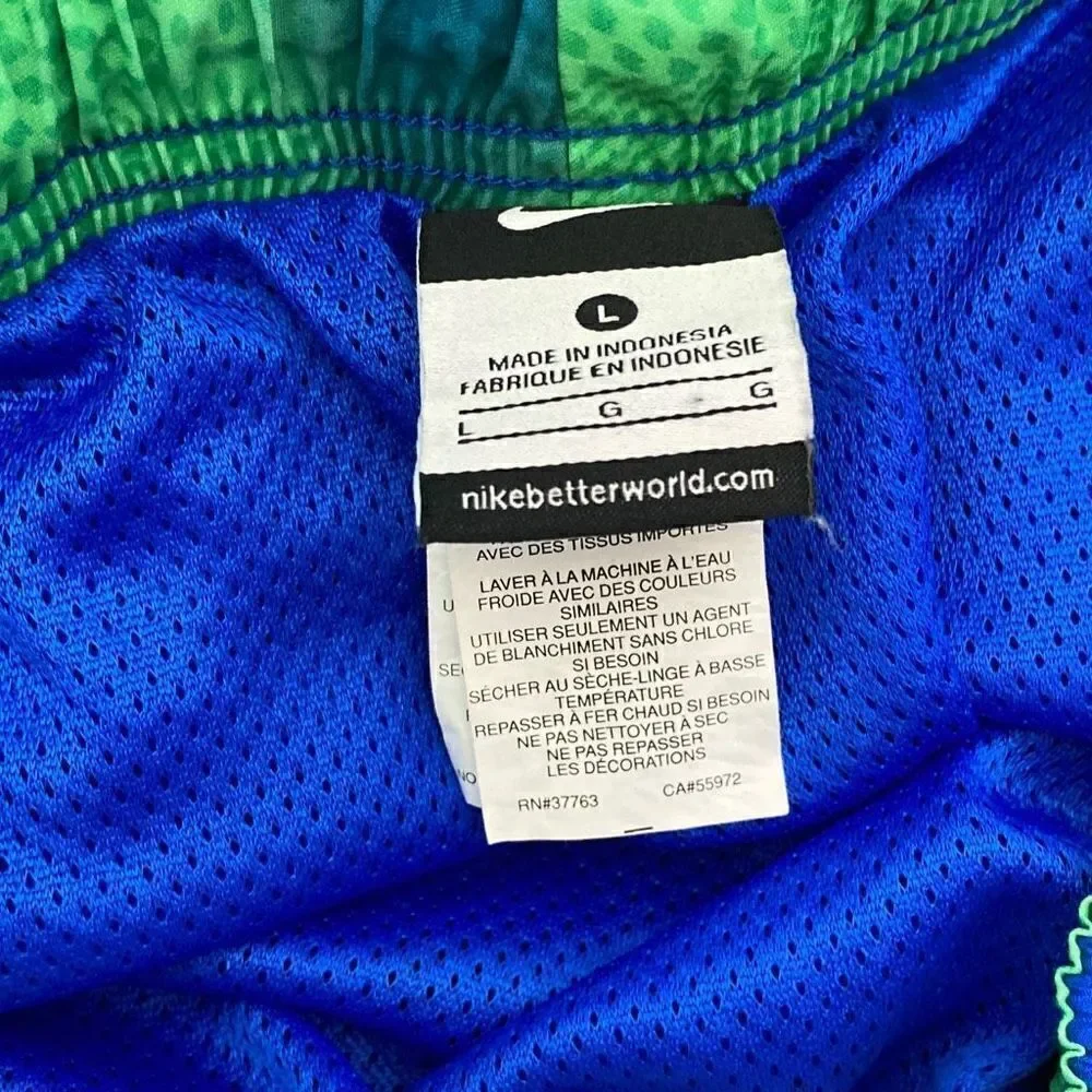 Nike Men's Blue Lined Swim Trunks Size Large‎